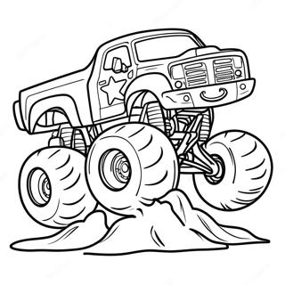 Monster Jam Truck Racing Coloring Page 14236-11501