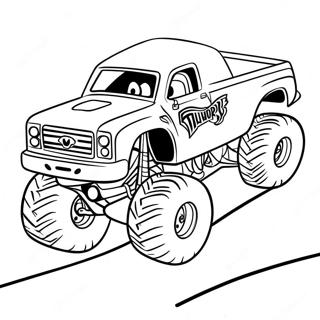 Monster Jam Truck Racing Coloring Page 14236-11502