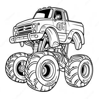 Monster Jam Truck Racing Coloring Page 14236-11503