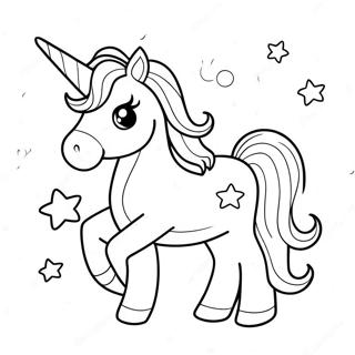 Adorable Cute Unicorn Coloring Page 14256-11526