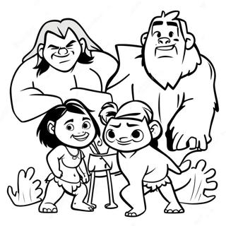 Croods Family Coloring Page 14286-11543