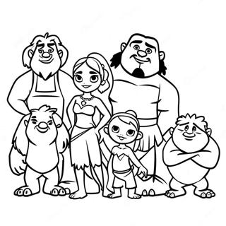 Croods Family Coloring Page 14286-11544