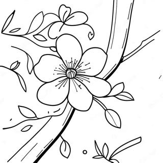 Sakura Blossom Coloring Page 14316-11562