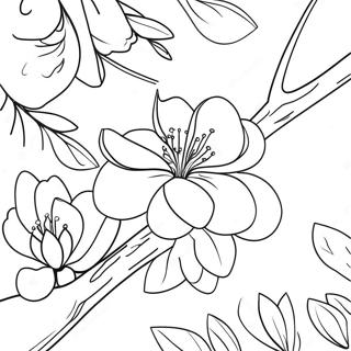 Sakura Blossom Coloring Page 14316-11564