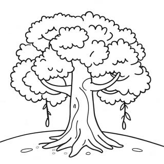 Cute Sakura Tree Coloring Page 14317-11566