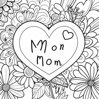 I Love Mom Coloring Page 1431-1182