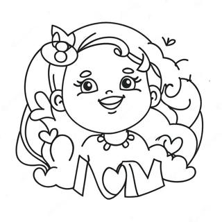 I Love Mom Coloring Page 1431-1183