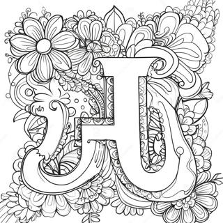 Letter For Adults Coloring Page 14326-11572