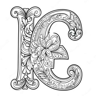 Elegant Letter Designs Coloring Page 14327-11577