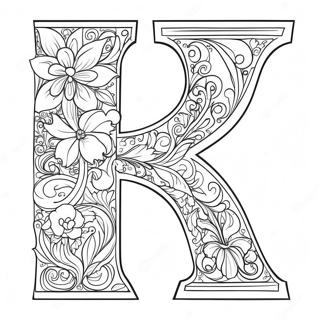 Elegant Letter Designs Coloring Page 14327-11578