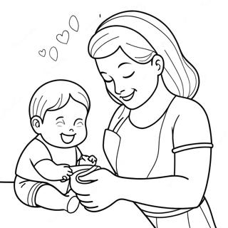 Sweet Moments With Mom Coloring Page 1432-1189