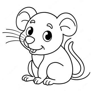 Cute Rat From Chinese Zodiac Coloring Page 14337-11582