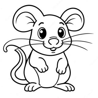 Cute Rat From Chinese Zodiac Coloring Page 14337-11583