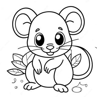 Cute Rat From Chinese Zodiac Coloring Page 14337-11584