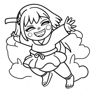 Himiko Toga In Playful Pose Coloring Page 14350-11590