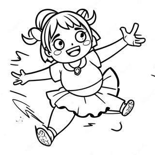 Himiko Toga In Playful Pose Coloring Page 14350-11592