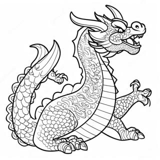 Majestic Chinese Dragon Coloring Page 14360-11597