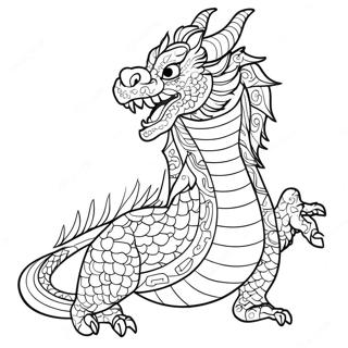 Majestic Chinese Dragon Coloring Page 14360-11598