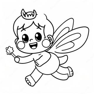 Sparkling Tooth Fairy Flying Coloring Page 14370-11609