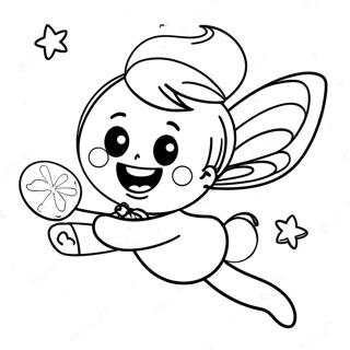 Sparkling Tooth Fairy Flying Coloring Page 14370-11611