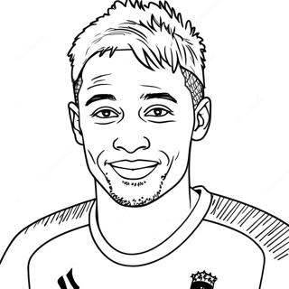 Neymar Soccer Star Coloring Page 1441-1193