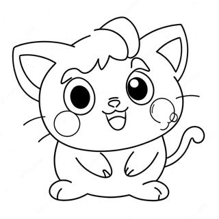 Cute Jigglypuff Singing Coloring Page 14420-11647