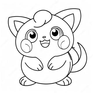 Cute Jigglypuff Singing Coloring Page 14420-11648