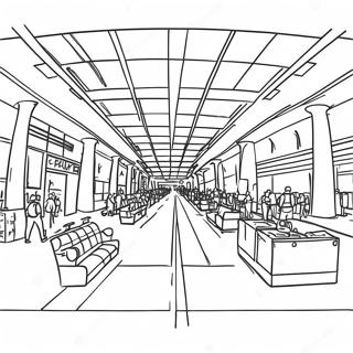 Busy Airport Terminal Coloring Page 14430-11658