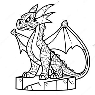 Ender Dragon Minecraft Coloring Page 14449-11666