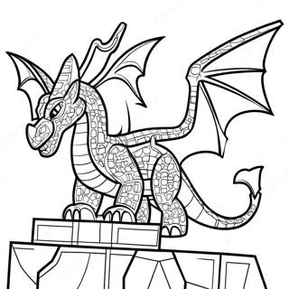 Ender Dragon Minecraft Coloring Page 14449-11668