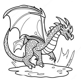 Epic Ender Dragon Battle Coloring Page 14450-11670