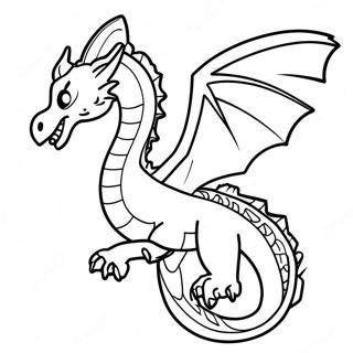 Majestic Ice Dragon Flying Coloring Page 14460-11681