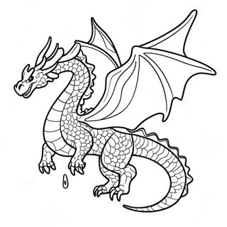 Majestic Ice Dragon Flying Coloring Page 14460-11683