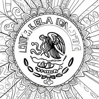 Vibrant Mexican Flag Coloring Page 14480-11694