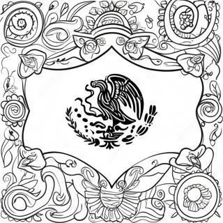 Vibrant Mexican Flag Coloring Page 14480-11695