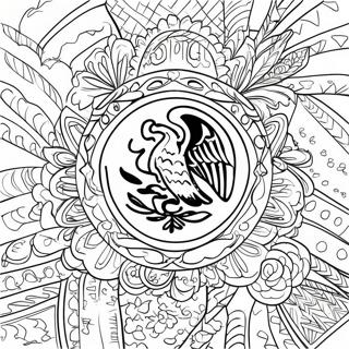 Vibrant Mexican Flag Coloring Page 14480-11696