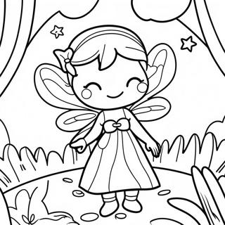 Magical Fairy In Enchanted Forest Coloring Page 14490-11707