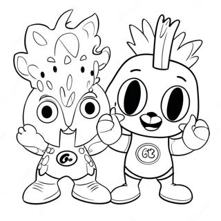 Colorful Nba Mascots Coloring Page 14500-11715