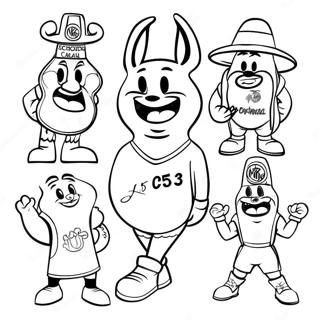 Colorful Nba Mascots Coloring Page 14500-11716