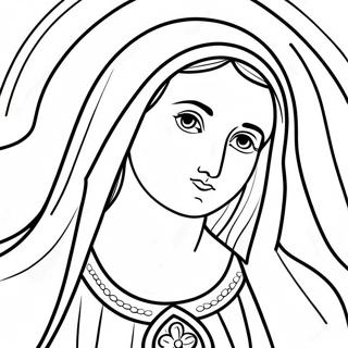 Beautiful Virgin Mary Coloring Page 14510-11723