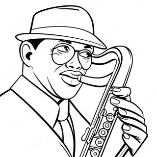 Jazz Musician Coloring Page 14529-11734