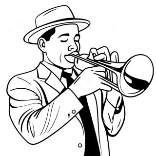 Jazz Musician Coloring Page 14529-11735