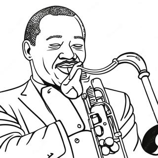 Jazz Musician Coloring Page 14529-11736