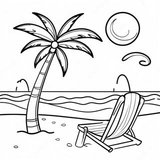 Beach Sunset Coloring Page 14539-11741