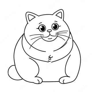 Fat Cat Coloring Pages