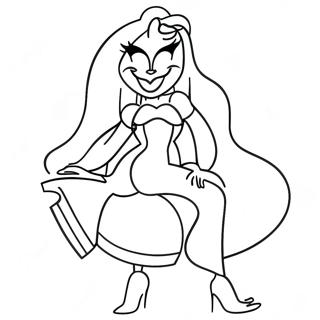 Jessica Rabbit Glamorous Outfit Coloring Page 14560-11759