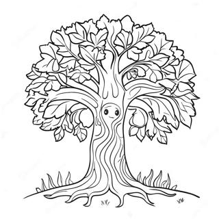 Thankful Tree Coloring Page 14569-11765