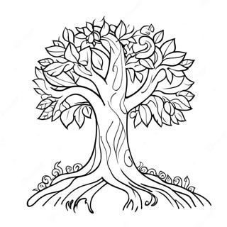 Thankful Tree Coloring Page 14569-11768