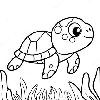 Cute Baby Sea Turtle Coloring Page 14580-11778