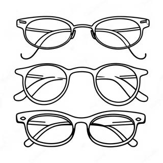 Glasses Coloring Pages